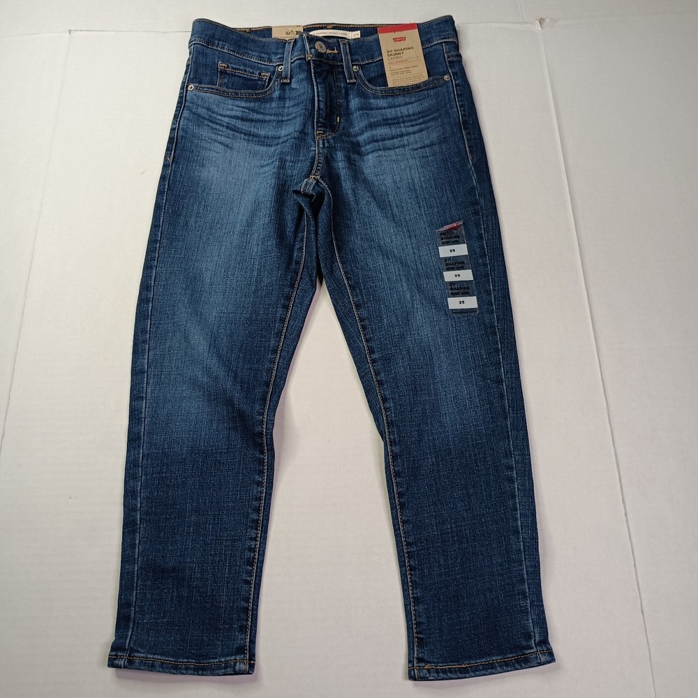 Levi's Women's 311 Shaping Skinny‎ Capri Jeans Size 25 Blue Stretch Tummy Panel